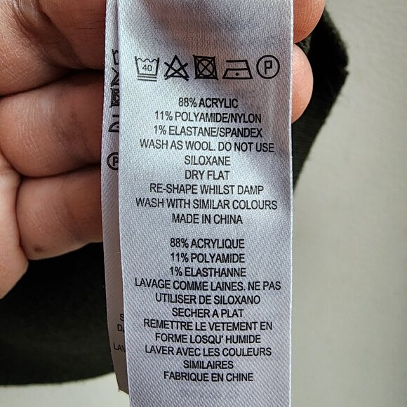 French Connection Green/Blue Cropped Striped Short Sleeve Sweater Size Medium - Picture 9 of 14